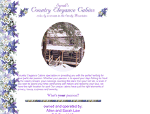Tablet Screenshot of countryelegancecabins.com